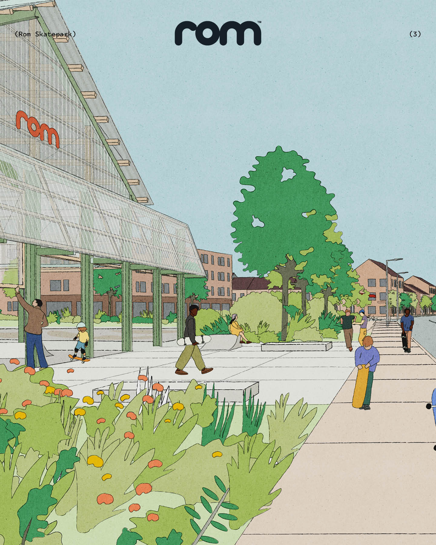 View of the new Rom Skatepark building from Upper Rainham Road.